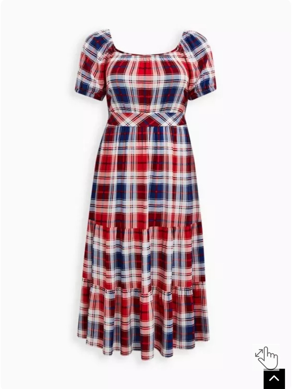 torrid Red, Blue & White Plaid Maxi Dress